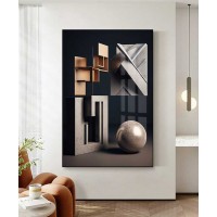 Black Frame 60*90 Cm Crystall Porsalein Painting American Style For Living Room